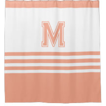 Elegant Modern Personlig Monogram Peach