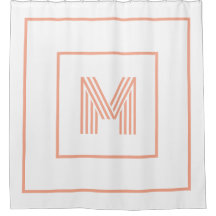 Elegant Modern Personlig Monogram vit persika