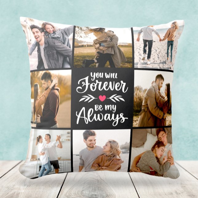 Elegant Modern Photo Collage Gift Kudde (Skapare uppladdad)