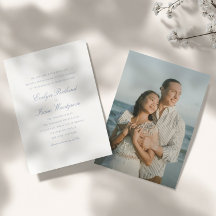 Elegant Modern Photo Dusty Blue Bröllop