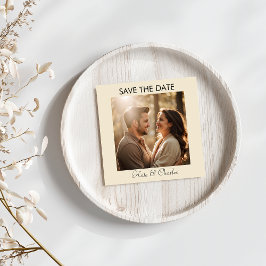 Elegant Modern Photo QR-kod Spara datum Spara Datumet