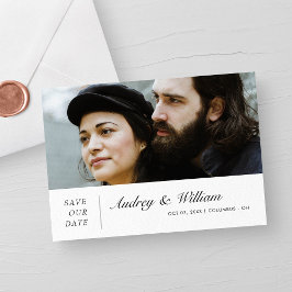 Elegant Modern Photo Save Date Bröllop Card Spara Datumet
