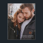 Elegant Modern Photo Save Date Postcard Vykort<br><div class="desc">Elegant Modern Photo Save Date Postcard</div>