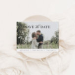 Elegant Modern Photo Save Date Postcard Vykort<br><div class="desc">Elegant Modern Photo Save Date Postcard</div>