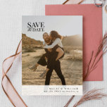 Elegant Modern Photo Save Date Vykort<br><div class="desc">Elegant Modern Photo Save Date Postcard</div>