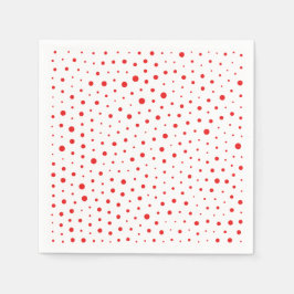 Elegant Modern Polka dots - Röd - Anpassa BG Pappersservett