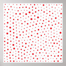 Elegant Modern Polka dots - Röd - Anpassa BG