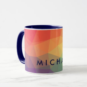 Elegant modern polygonal färgad lägga till ditt na mugg