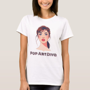 Elegant Modern Porträtt i en kvinna T Shirt