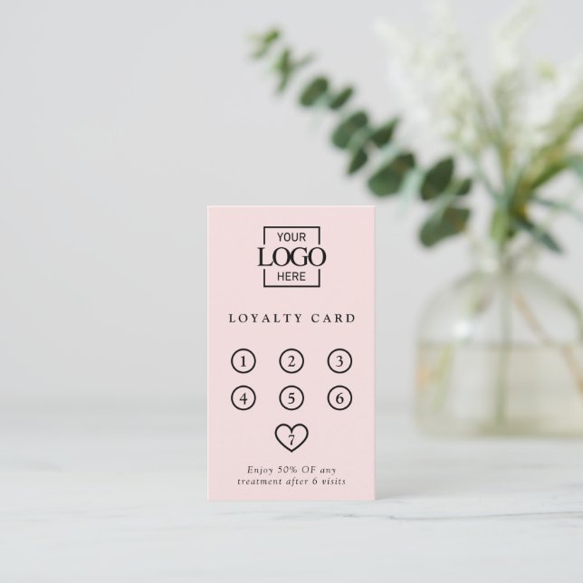 Elegant Modern Professional Company Logo Reward Lojalitetskort (Stående Fram)