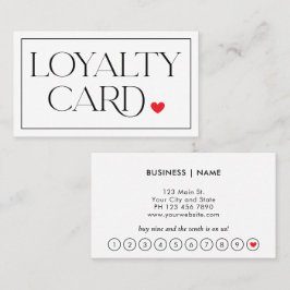 Elegant Modern Professional Loyalty Card Visitkort