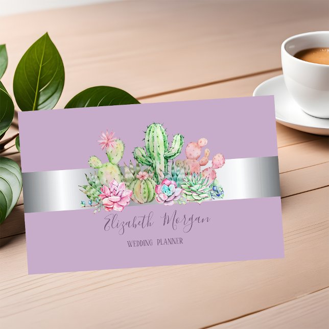 Elegant Modern Professionell Cactus Succulent Visitkort (Skapare uppladdad)