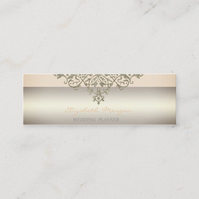 Elegant Modern Professionell Charmerande, Spets Mini Visitkort (Framsida)