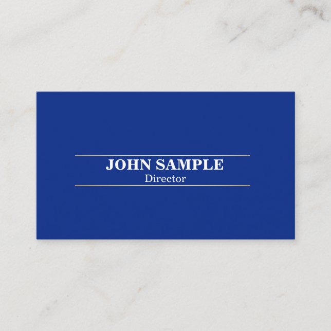 Elegant Modern Professionell Design Blue Guld Visitkort (Framsida)