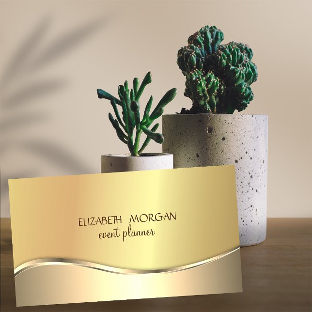 Elegant Modern Professionell Enkel Guld Visitkort (Skapare uppladdad)