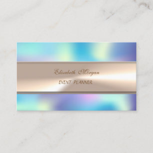 Elegant Modern Professionell Färgrik Holografisk Visitkort