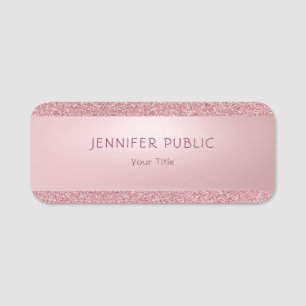 Elegant modern professionell för guld- glittermal namnbricka