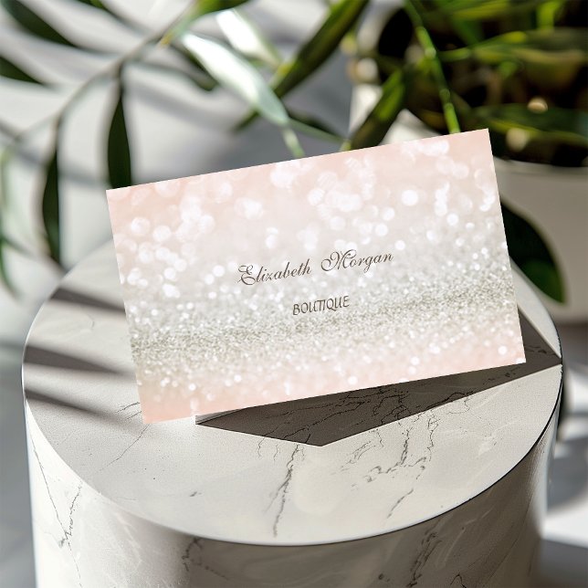 Elegant Modern Professionell Glitterig Bokeh Visitkort (Skapare uppladdad)
