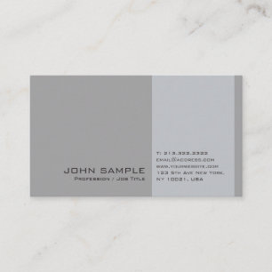Elegant Modern Professionell Grått Simple Chic Pla Visitkort