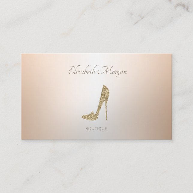 Elegant Modern Professionell Guld Glitter Höghäl Visitkort (Framsida)