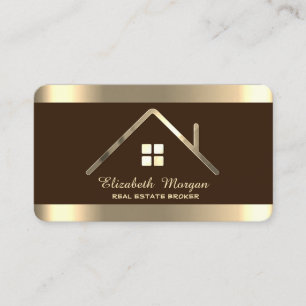 Elegant Modern Professionell Hus Tak Fastigheter Visitkort