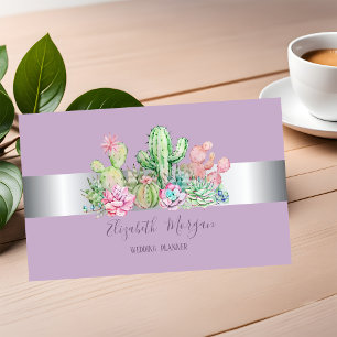 Elegant modern professionell kaktus succulent visitkort