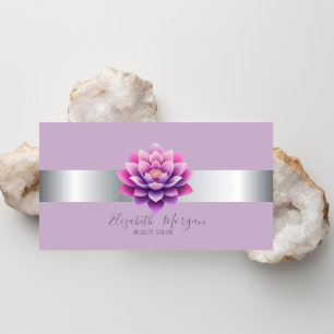 Elegant Modern Professionell Lotus Violett Visitkort