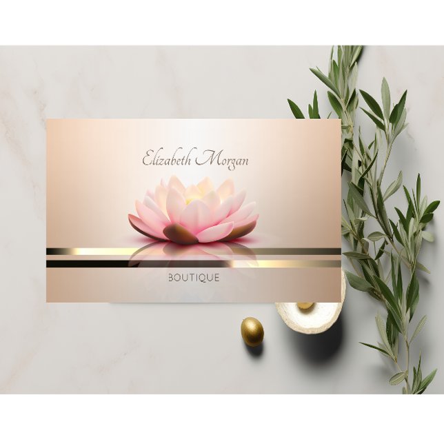 Elegant Modern Professionell Lysande Lotus Visitkort (Skapare uppladdad)