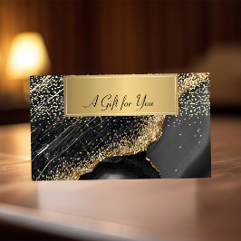 Elegant Modern, Professionell Marmor Guld Paillett Rabattkort