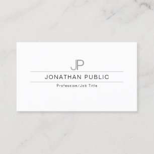 Elegant Modern Professionell Monogram Enkelt vanli Visitkort