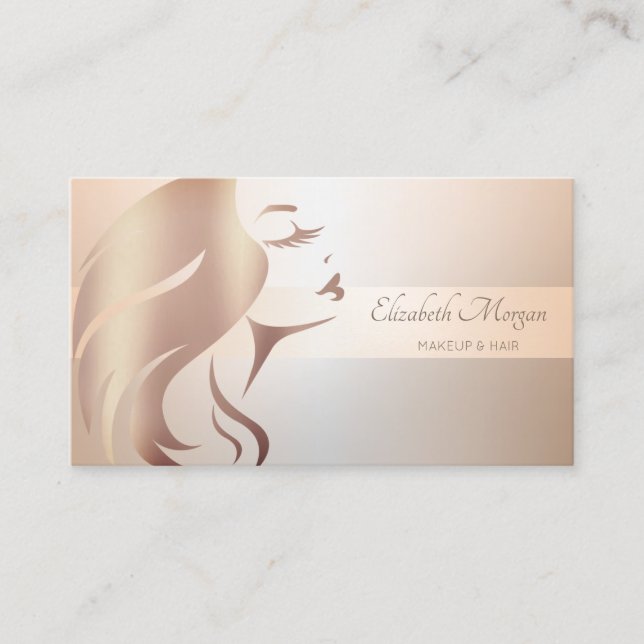Elegant Modern Professionell Randig Visitkort (Framsida)