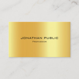 Elegant Modern Professionell Semi-Gloss Faux Guld Visitkort