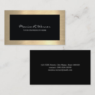 elegant, modern professionell svart visitkort