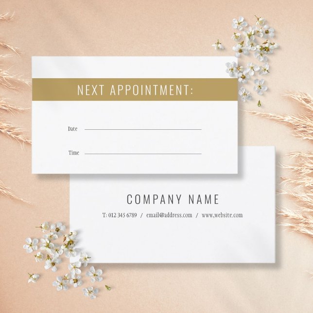 Elegant Modern Proffesionell Utnämningskort Visitkort (Chic Modern Professional Appointment Card)