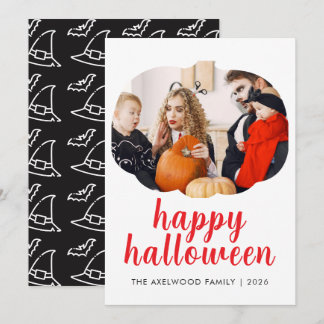 Elegant Modern Pumpa Ram Halloween Julkort