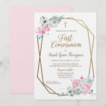 Elegant Modern Ram WaterColor First Communion