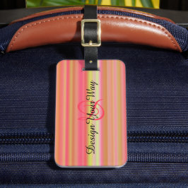 elegant modern rand modern monogrammerad bagagebricka