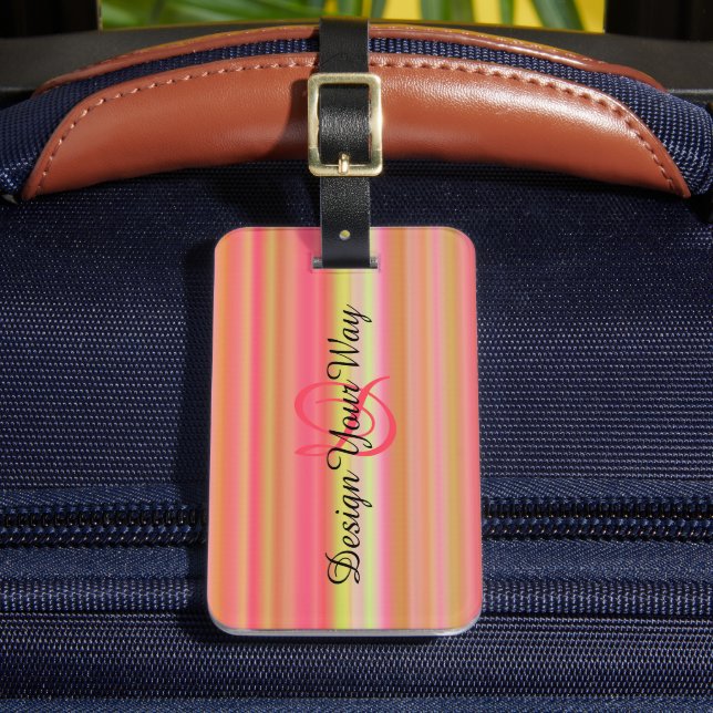 elegant modern rand modern monogrammerad bagagebricka (Framsida Insitu 2)