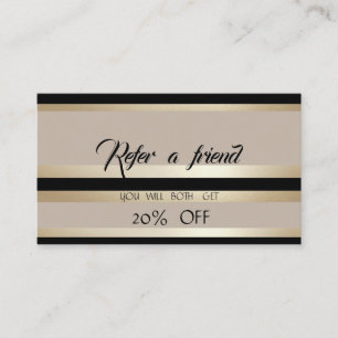 Elegant Modern Randig Referens Kort
