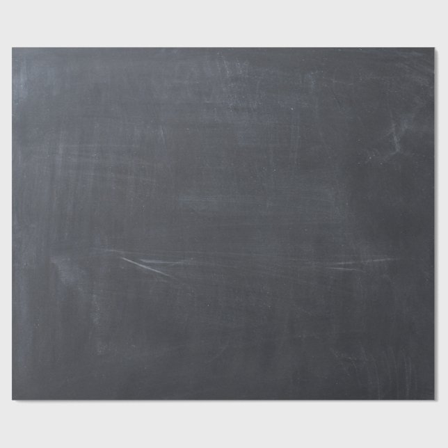 Elegant Modern Real Chalkboard Blackboard Black Presentpapper (Platt)