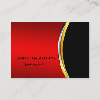ELEGANT MODERN RED BLACK CORPORATE PROFESSIONELL VISITKORT