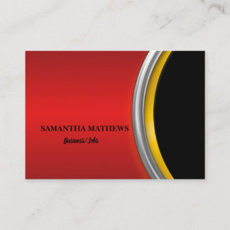 ELEGANT MODERN RED BLACK CORPORATE PROFESSIONELL VISITKORT