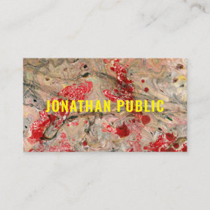 Elegant Modern Red Brown Abstrakt Template Visitkort