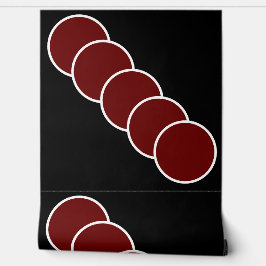 Elegant Modern Red White Circle Mönster Black