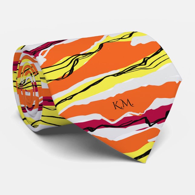 Elegant Modern Retro Geometric Linnear Monogram Slips (Rullad)