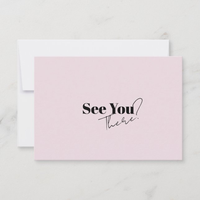 Elegant Modern Retro Minimalist Bröllop OSA Kort (Framsida)