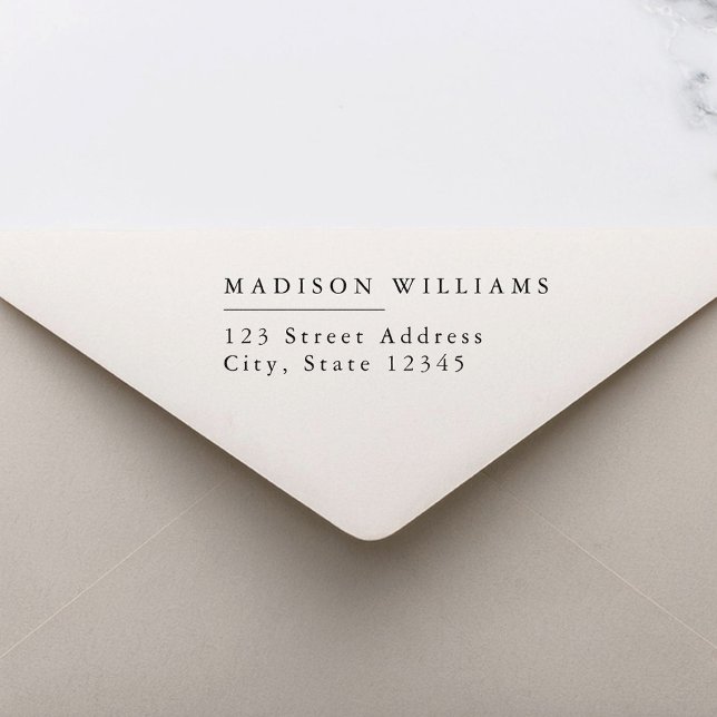 Elegant Modern Returadress Stämpel (Skapare uppladdad)