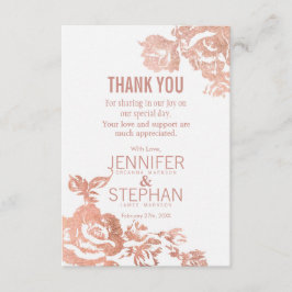 Elegant Modern Ro Guld Blommigt - tack för dina ko