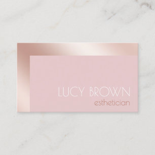 Elegant, modern ro guld- och rosa visitkort