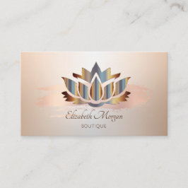 Elegant Modern, Ro Guld Push Stroke Lotus Visitkort